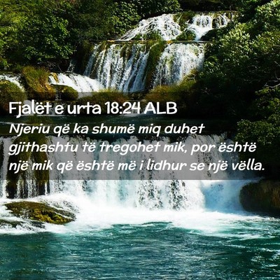 Picture 02 - Fjalët e urta 18:24 ALB - Njeriu që ka shumë miq duhet gjithashtu të - Bible Verse Picture