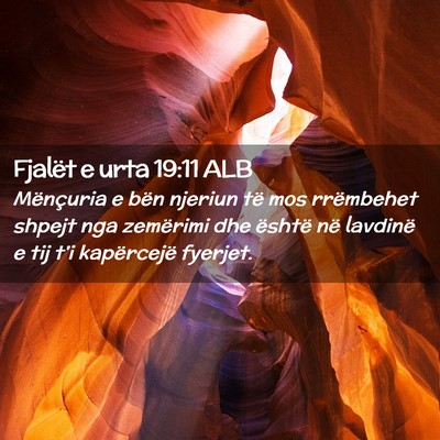 Picture 02 - Fjalët e urta 19:11 ALB - Mënçuria e bën njeriun të mos rrëmbehet - Bible Verse Picture