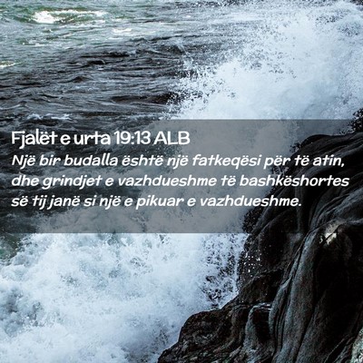 Picture 02 - Fjalët e urta 19:13 ALB - Një bir budalla është një fatkeqësi për të - Bible Verse Picture