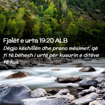 Picture 02 - Fjalët e urta 19:20 ALB - Dëgjo këshillën dhe prano mësimet, që ti të - Bible Verse Picture