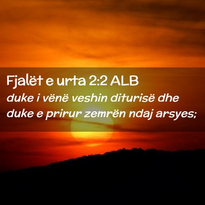 Picture 02 - Fjalët e urta 2:2 ALB - duke i vënë veshin diturisë dhe duke e prirur - Bible Verse Picture