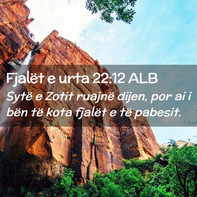 Picture 02 - Fjalët e urta 22:12 ALB - Sytë e Zotit ruajnë dijen, por ai i bën të - Bible Verse Picture