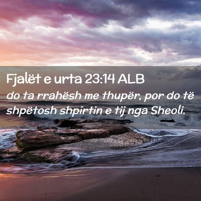 Picture 02 - Fjalët e urta 23:14 ALB - do ta rrahësh me thupër, por do të shpëtosh - Bible Verse Picture