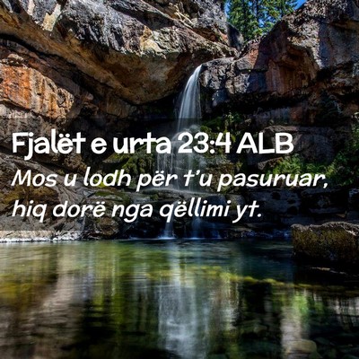 Picture 02 - Fjalët e urta 23:4 ALB - Mos u lodh për t’u pasuruar, hiq dorë nga - Bible Verse Picture