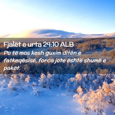 Picture 02 - Fjalët e urta 24:10 ALB - Po të mos kesh guxim ditën e fatkeqësisë, - Bible Verse Picture
