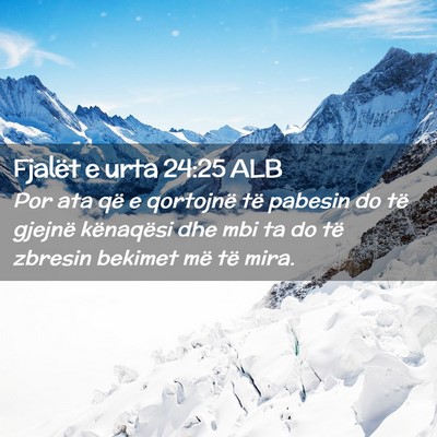 Picture 02 - Fjalët e urta 24:25 ALB - Por ata që e qortojnë të pabesin do të - Bible Verse Picture