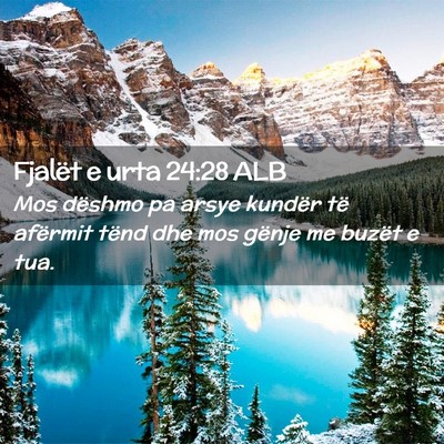 Picture 02 - Fjalët e urta 24:28 ALB - Mos dëshmo pa arsye kundër të afërmit tënd - Bible Verse Picture