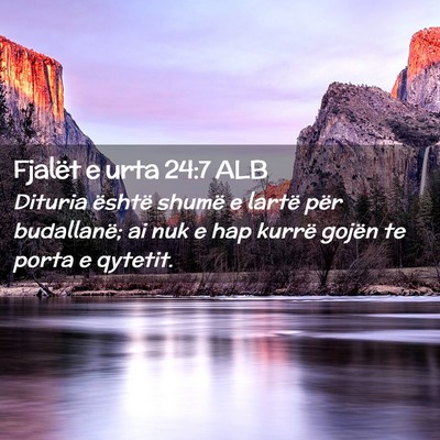 Picture 02 - Fjalët e urta 24:7 ALB - Dituria është shumë e lartë për budallanë; - Bible Verse Picture