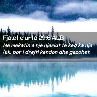 Picture 02 - Fjalët e urta 29:6 ALB - Në mëkatin e një njeriut të keq ka një lak, - Bible Verse Picture