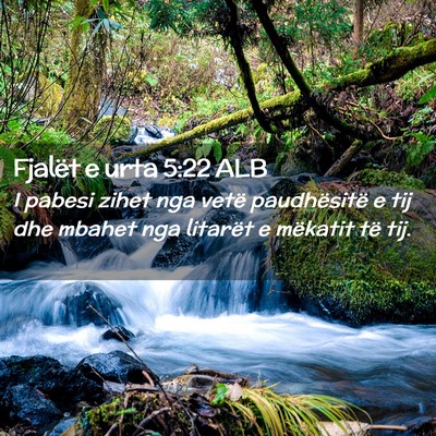 Picture 02 - Fjalët e urta 5:22 ALB - I pabesi zihet nga vetë paudhësitë e tij dhe - Bible Verse Picture