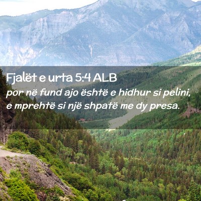 Picture 02 - Fjalët e urta 5:4 ALB - por në fund ajo është e hidhur si pelini, e - Bible Verse Picture