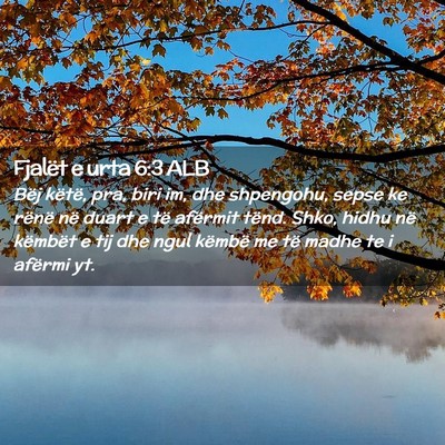 Picture 02 - Fjalët e urta 6:3 ALB - Bëj këtë, pra, biri im, dhe shpengohu, sepse - Bible Verse Picture