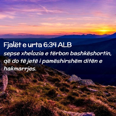 Picture 02 - Fjalët e urta 6:34 ALB - sepse xhelozia e tërbon bashkëshortin, që do - Bible Verse Picture