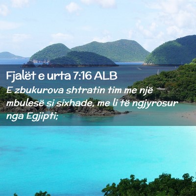 Picture 02 - Fjalët e urta 7:16 ALB - E zbukurova shtratin tim me një mbulesë si - Bible Verse Picture