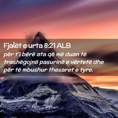 Picture 02 - Fjalët e urta 8:21 ALB - për t’i bërë ata që më duan të - Bible Verse Picture
