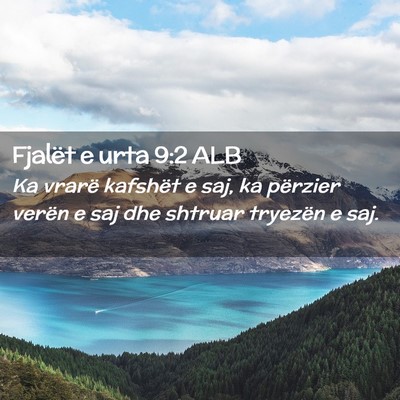 Picture 02 - Fjalët e urta 9:2 ALB - Ka vrarë kafshët e saj, ka përzier verën e - Bible Verse Picture