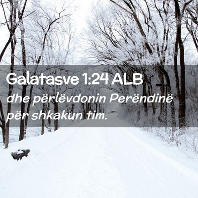 Picture 02 - Galatasve 1:24 ALB - dhe përlëvdonin Perëndinë për shkakun - Bible Verse Picture