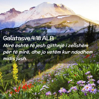 Picture 02 - Galatasve 4:18 ALB - Mirë është të jesh gjithnjë i zellshëm për - Bible Verse Picture
