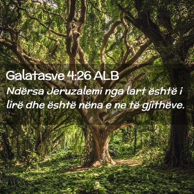 Picture 02 - Galatasve 4:26 ALB - Ndërsa Jeruzalemi nga lart është i lirë dhe - Bible Verse Picture