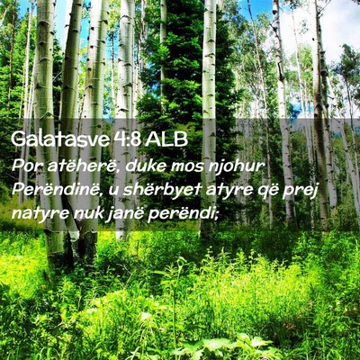 Picture 02 - Galatasve 4:8 ALB - Por atëherë, duke mos njohur Perëndinë, u - Bible Verse Picture