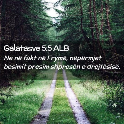 Picture 02 - Galatasve 5:5 ALB - Ne në fakt në Frymë, nëpërmjet besimit - Bible Verse Picture