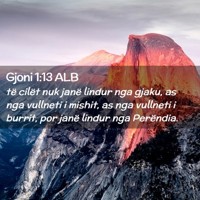 Picture 02 - Gjoni 1:13 ALB - të cilët nuk janë lindur nga gjaku, as nga - Bible Verse Picture