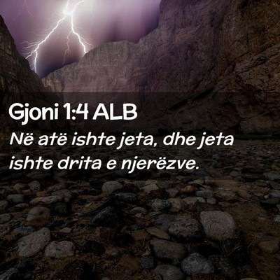 Picture 02 - Gjoni 1:4 ALB - Në atë ishte jeta, dhe jeta ishte drita e - Bible Verse Picture