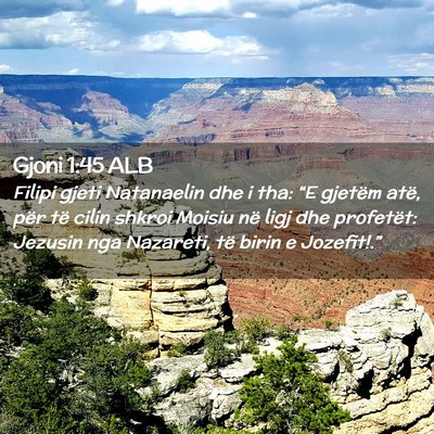 Picture 02 - Gjoni 1:45 ALB - Filipi gjeti Natanaelin dhe i tha: “E gjetëm - Bible Verse Picture
