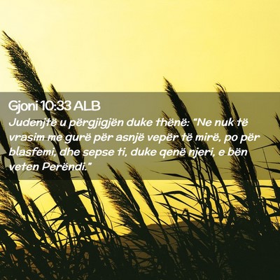 Picture 02 - Gjoni 10:33 ALB - Judenjtë u përgjigjën duke thënë: “Ne nuk - Bible Verse Picture