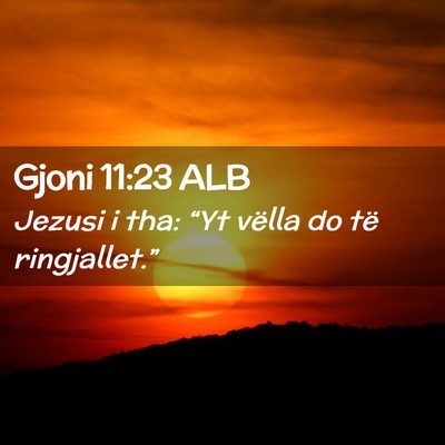 Picture 02 - Gjoni 11:23 ALB - Jezusi i tha: “Yt vëlla do të - Bible Verse Picture