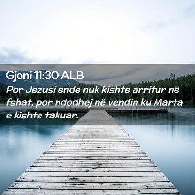 Picture 02 - Gjoni 11:30 ALB - Por Jezusi ende nuk kishte arritur në fshat, por - Bible Verse Picture