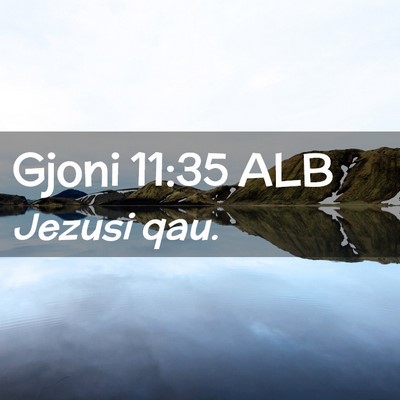 Picture 02 - Gjoni 11:35 ALB - Jezusi - Bible Verse Picture