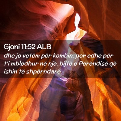 Picture 02 - Gjoni 11:52 ALB - dhe jo vetëm për kombin, por edhe për t’i - Bible Verse Picture