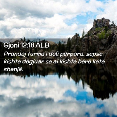 Picture 02 - Gjoni 12:18 ALB - Prandaj turma i doli përpara, sepse kishte - Bible Verse Picture