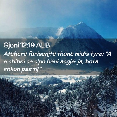 Picture 02 - Gjoni 12:19 ALB - Atëherë farisenjtë thanë midis tyre: “A e - Bible Verse Picture