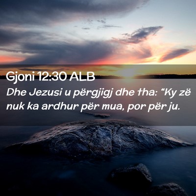 Picture 02 - Gjoni 12:30 ALB - Dhe Jezusi u përgjigj dhe tha: “Ky zë nuk ka - Bible Verse Picture