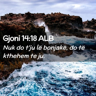 Picture 02 - Gjoni 14:18 ALB - Nuk do t’ju lë bonjakë, do të kthehem te - Bible Verse Picture