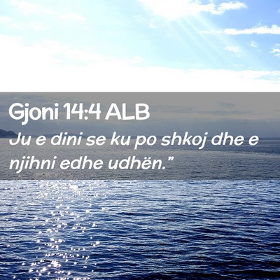 Picture 02 - Gjoni 14:4 ALB - Ju e dini se ku po shkoj dhe e njihni edhe - Bible Verse Picture