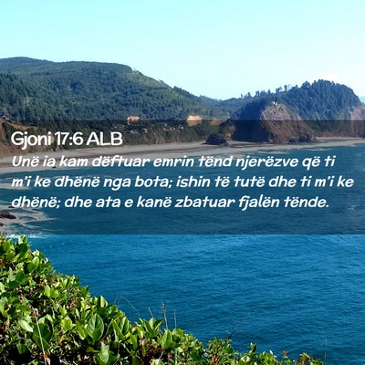 Picture 02 - Gjoni 17:6 ALB - Unë ia kam dëftuar emrin tënd njerëzve që ti - Bible Verse Picture