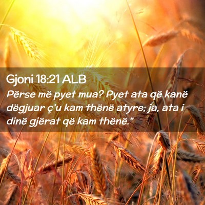 Picture 02 - Gjoni 18:21 ALB - Përse më pyet mua? Pyet ata që kanë dëgjuar - Bible Verse Picture