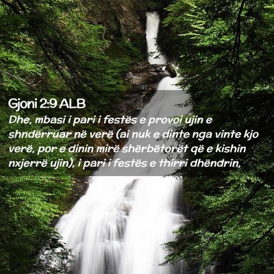 Picture 02 - Gjoni 2:9 ALB - Dhe, mbasi i pari i festës e provoi ujin e - Bible Verse Picture