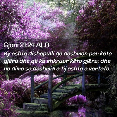 Picture 02 - Gjoni 21:24 ALB - Ky është dishepulli që dëshmon për këto - Bible Verse Picture