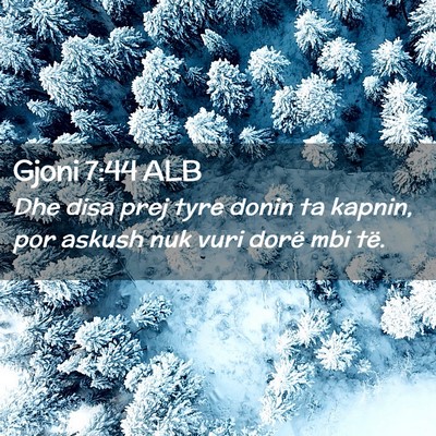 Picture 02 - Gjoni 7:44 ALB - Dhe disa prej tyre donin ta kapnin, por askush - Bible Verse Picture