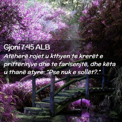 Picture 02 - Gjoni 7:45 ALB - Atëherë rojet u kthyen te krerët e - Bible Verse Picture
