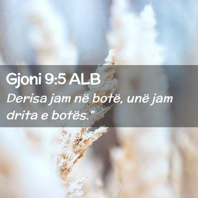 Picture 02 - Gjoni 9:5 ALB - Derisa jam në botë, unë jam drita e - Bible Verse Picture