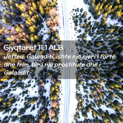 Picture 02 - Gjyqtarët 11:1 ALB - Jefteu, Galaaditi, ishte një njeri i fortë dhe - Bible Verse Picture