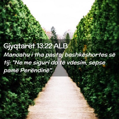 Picture 02 - Gjyqtarët 13:22 ALB - Manoahu i tha pastaj bashkëshortes së tij: 