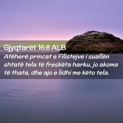 Picture 02 - Gjyqtarët 16:8 ALB - Atëherë princat e Filistejve i suallën shtatë - Bible Verse Picture