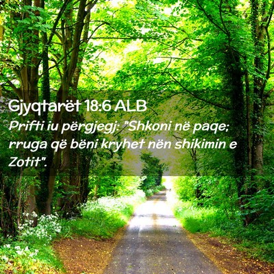 Picture 02 - Gjyqtarët 18:6 ALB - Prifti iu përgjegj: 