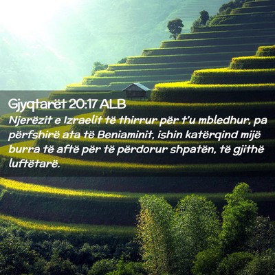 Picture 02 - Gjyqtarët 20:17 ALB - Njerëzit e Izraelit të thirrur për t’u - Bible Verse Picture